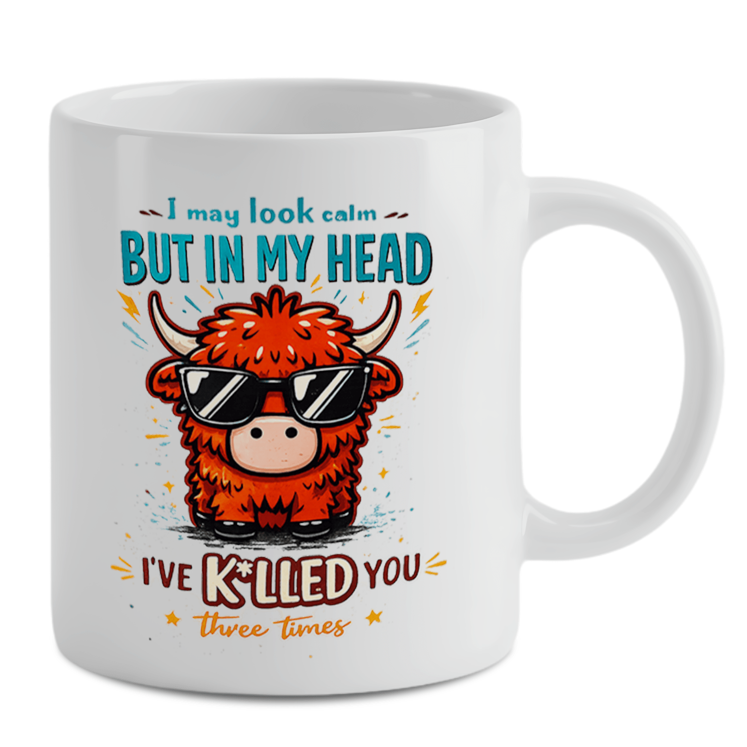 Coffee Tea Quotes - 하이랜드 소 재미있는 명언 커피 머그컵