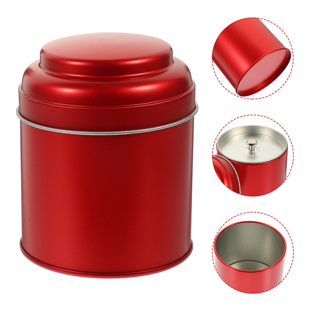 Canister Coffee Sugar Tea - 2개 세트, 둥근 모양의 철제 차통,