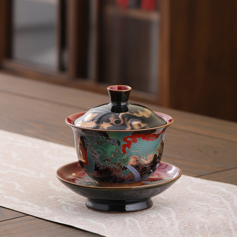 Coffee Tea Set Up - 창의적인 레트로 세라믹 가이완 세트 찻잔
