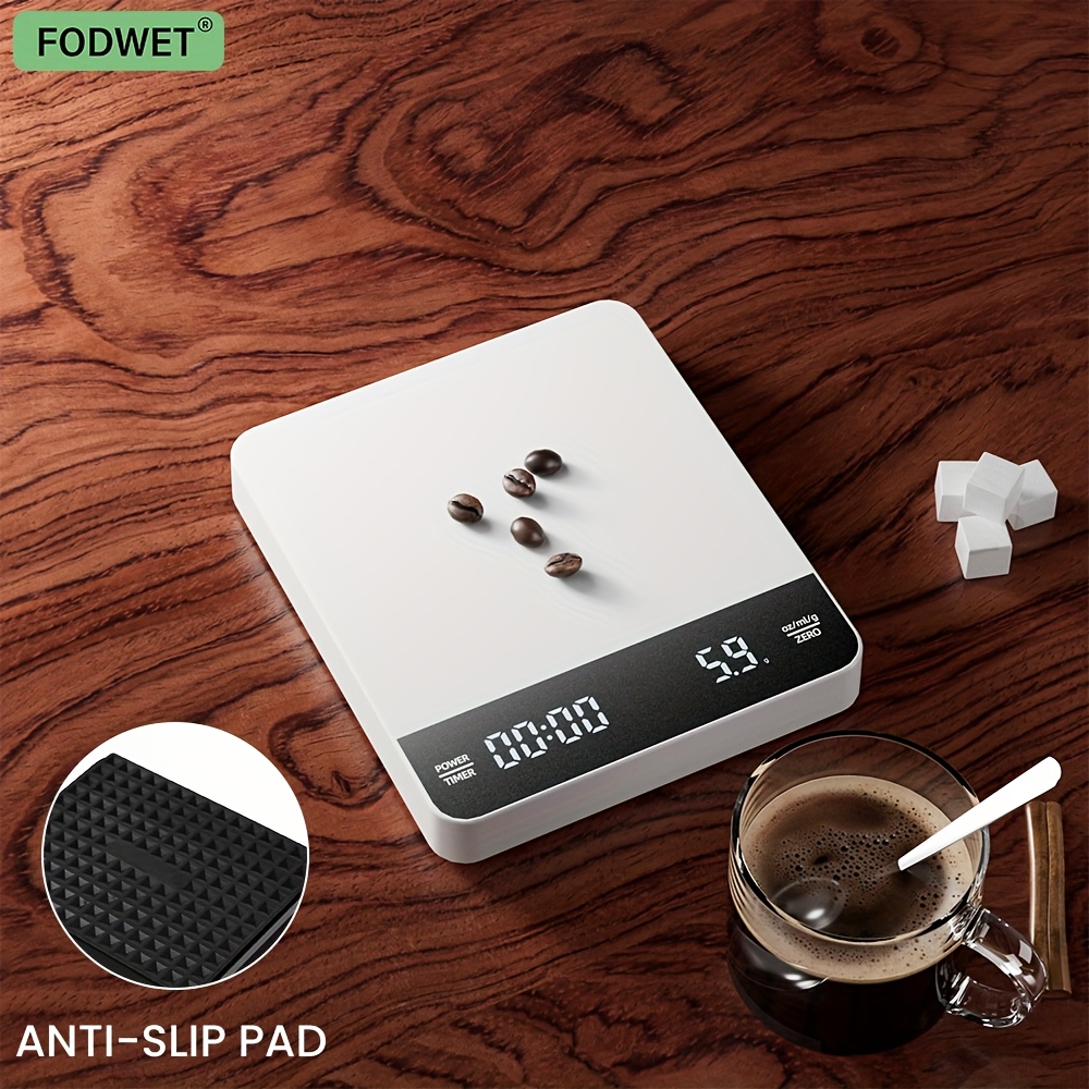 Coffee Bean Scale - 타이머 기능이 있는 Fodwet 커피 저울,