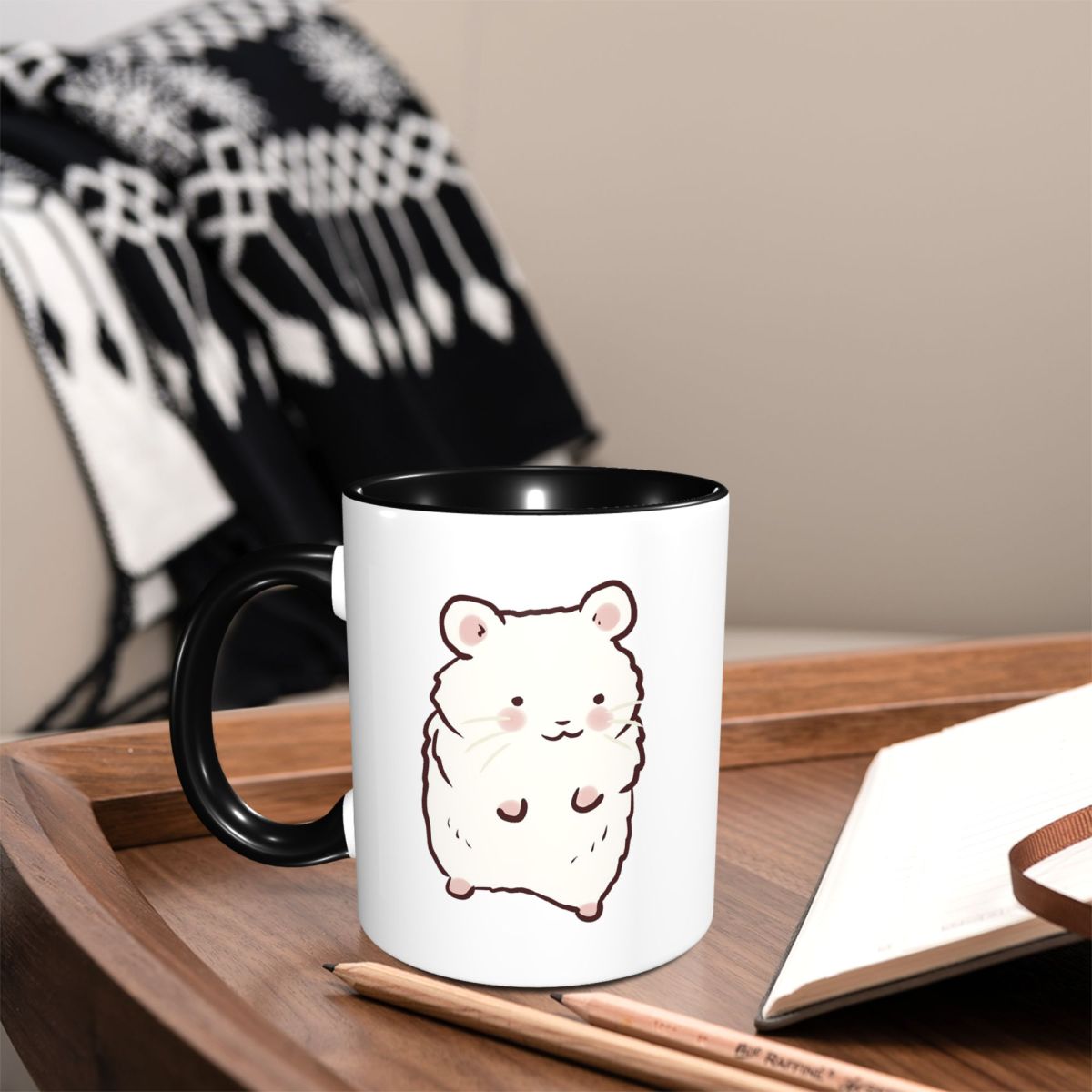 Draw Coffee And Tea - 귀여운 햄스터 그림 머그잔 재미있는 세라믹