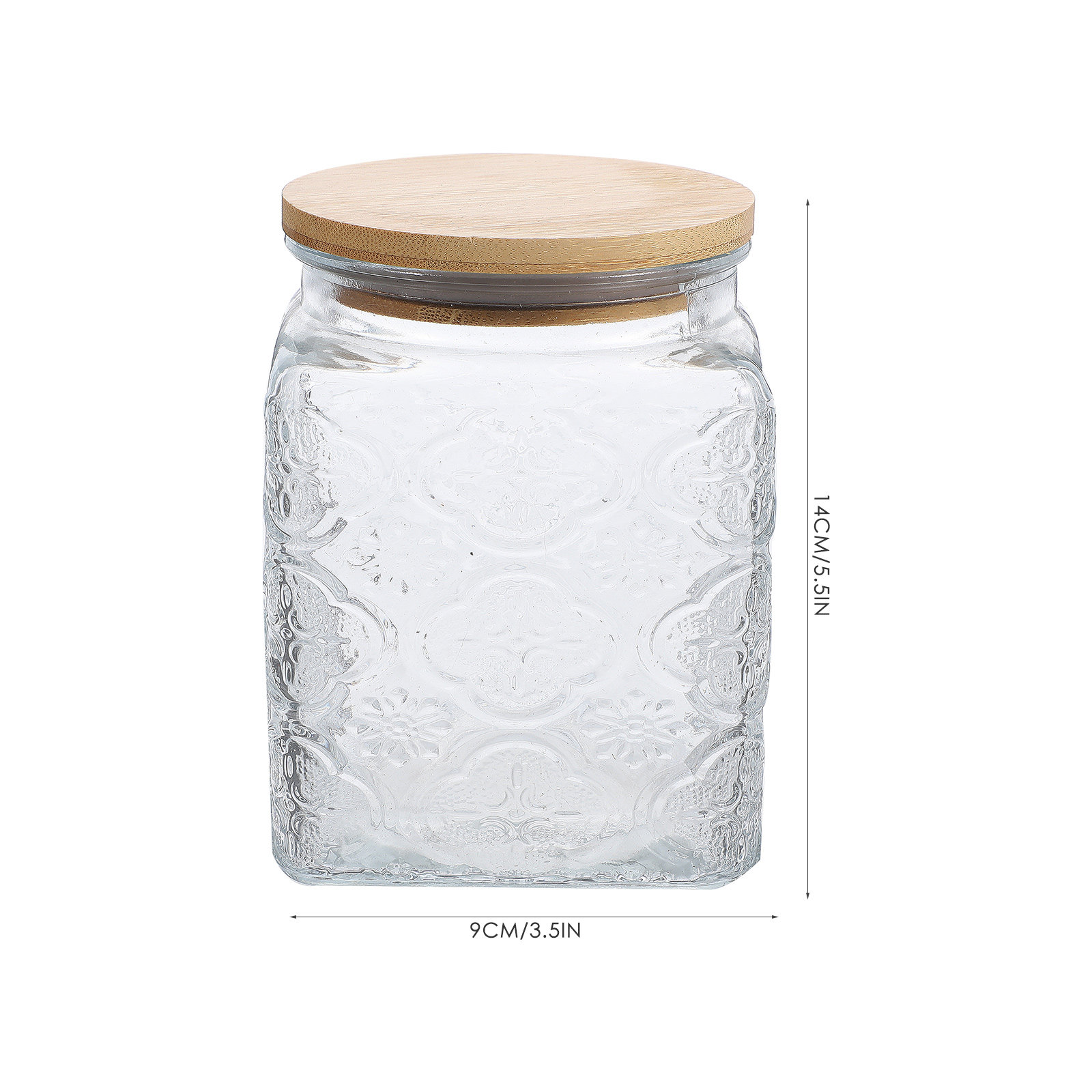 유리 보관 용기, 엠보싱 처리된 산사나무 꽃무늬 디자인 - Canister Coffee Sugar Tea 리뷰 및 가격