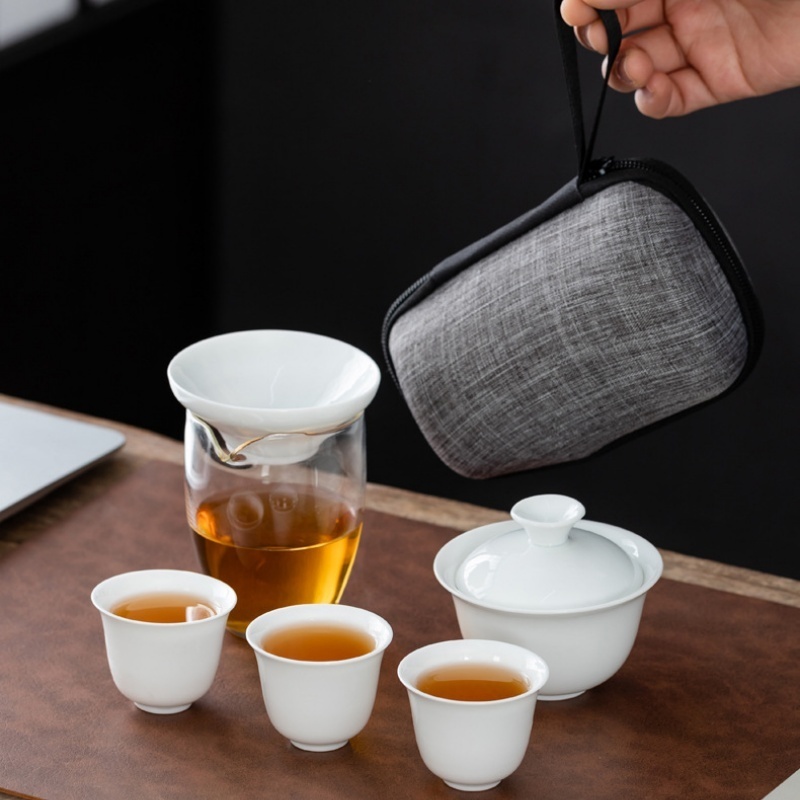 휴대용 중국 쿵푸 차 세트, 세라믹 찻주전자 세트, 여 - Coffee Tea Set Up 리뷰 및 가격