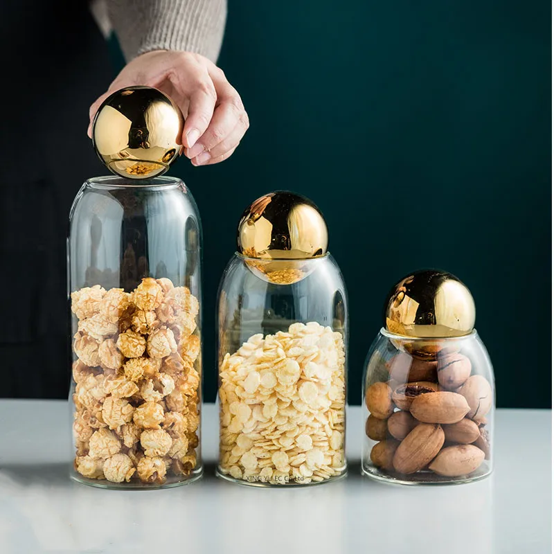 골든 코르크 커버 유리 스토리지 항아리 주방 음식 보관 - Coffee Tea Organizer 리뷰 및 가격
