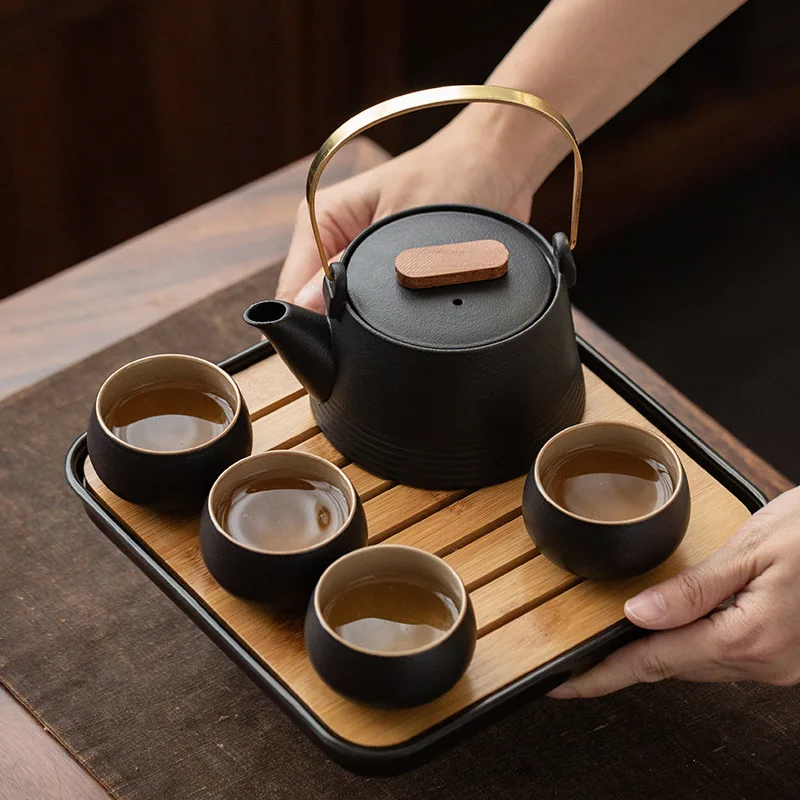 고품질 중국 차 세트, 휴대용 블랙 세라믹 찻주전자 찻 - Coffee Tea Set Up 리뷰 및 가격