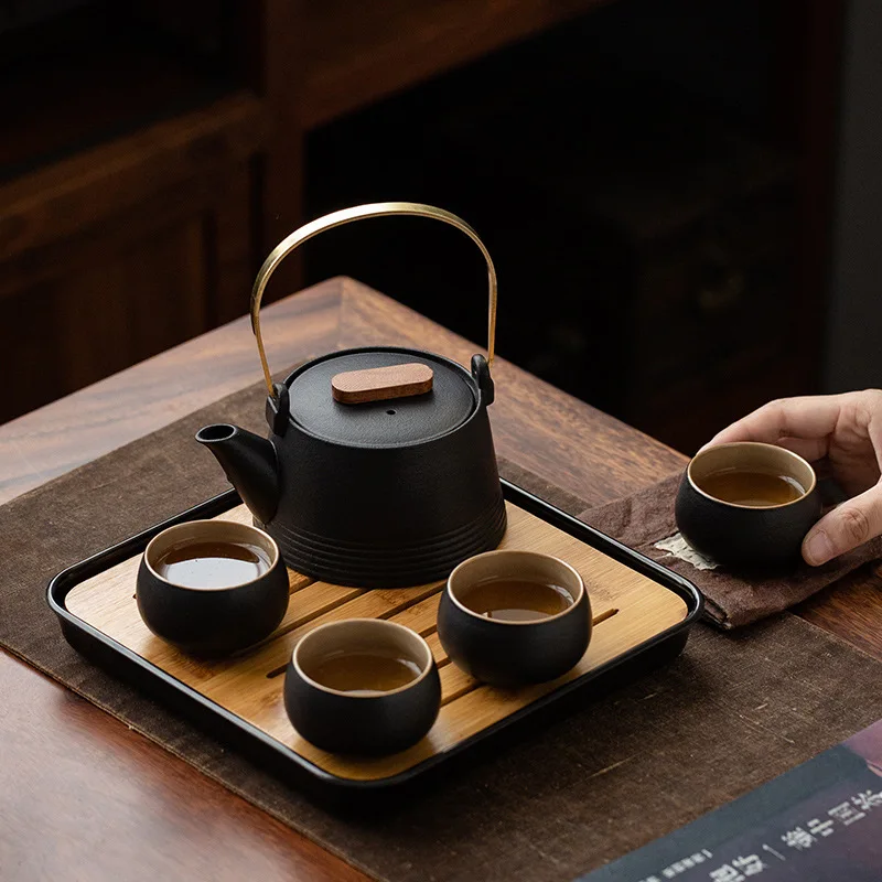 고품질 중국 차 세트, 휴대용 블랙 세라믹 찻주전자 찻 - Coffee Tea Set Up 리뷰 및 가격