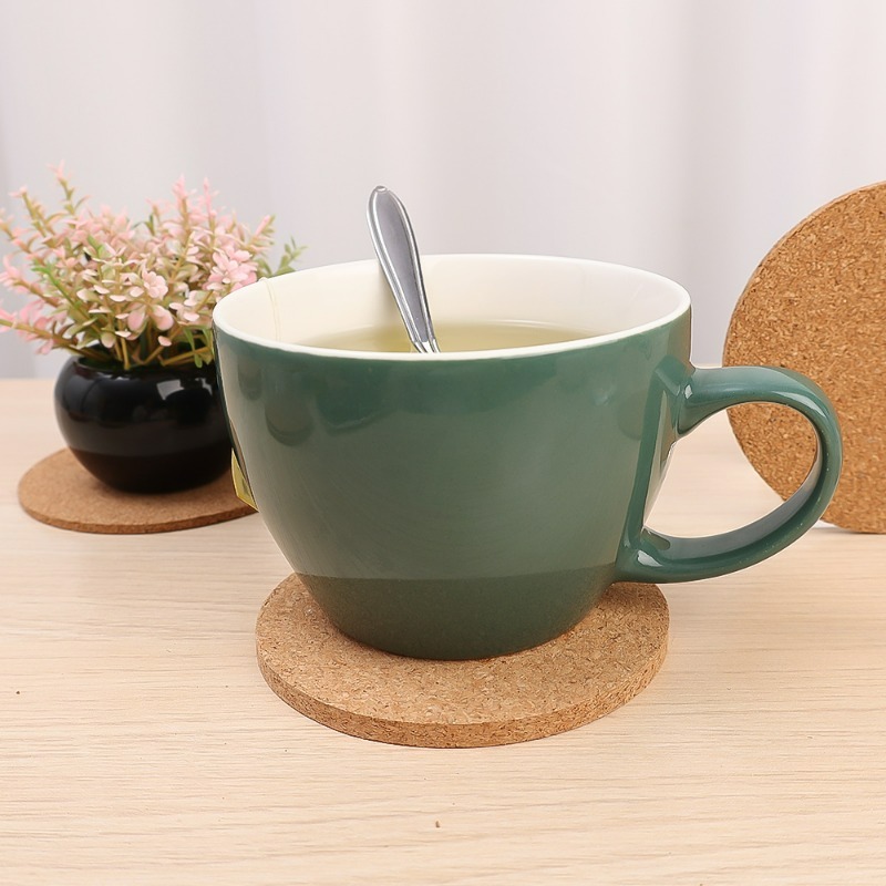 자연스러운 나무 원형 코르크 컵받침 DIY 원형 공예  - Coffee Tea Pictures 리뷰 및 가격