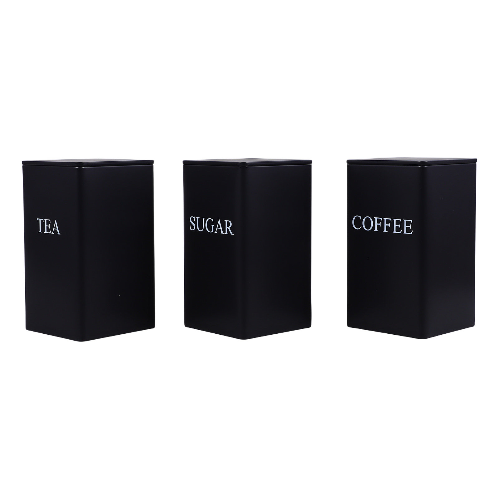 3개 세트 주방용 보관 용기, 금속 재질, 검은색, 커 - Canister Coffee Sugar Tea 리뷰 및 가격