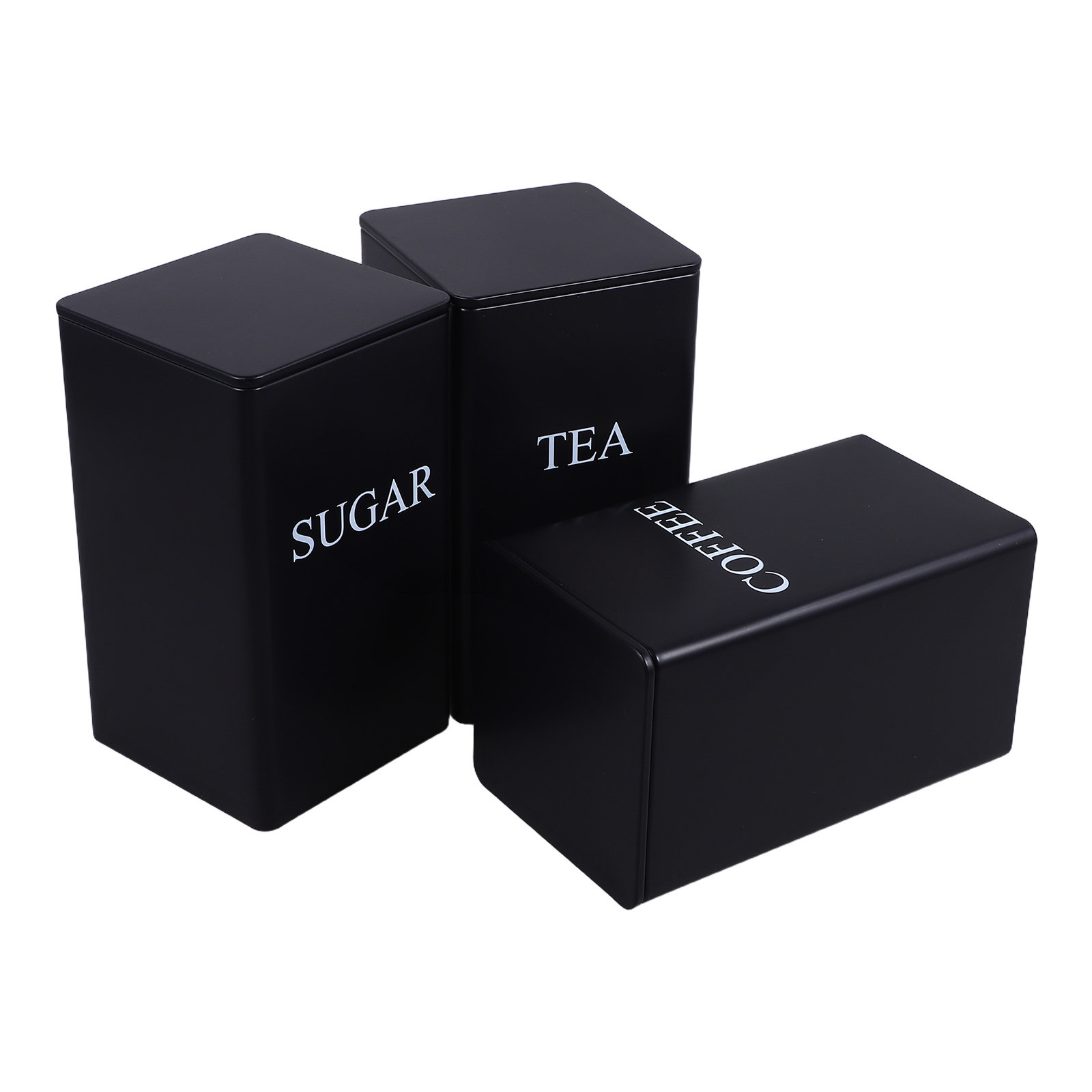 3개 세트 주방용 보관 용기, 금속 재질, 검은색, 커 - Canister Coffee Sugar Tea 리뷰 및 가격