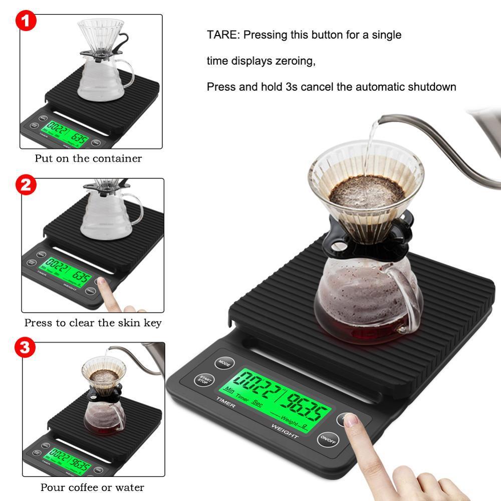 3kg/0.1g 5kg/0.1g 타이머가 있는 드립 커 - Coffee Bean Scale 리뷰 및 가격