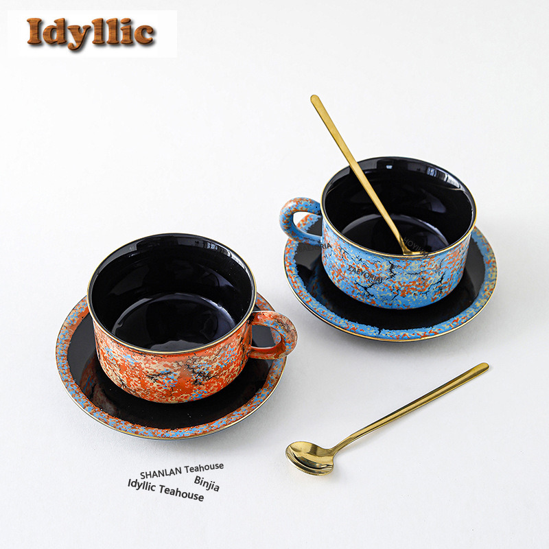 HOYIHM 250ml 바람에 흩날리는 잉크 유화 금색 - Draw Coffee And Tea 리뷰 및 가격