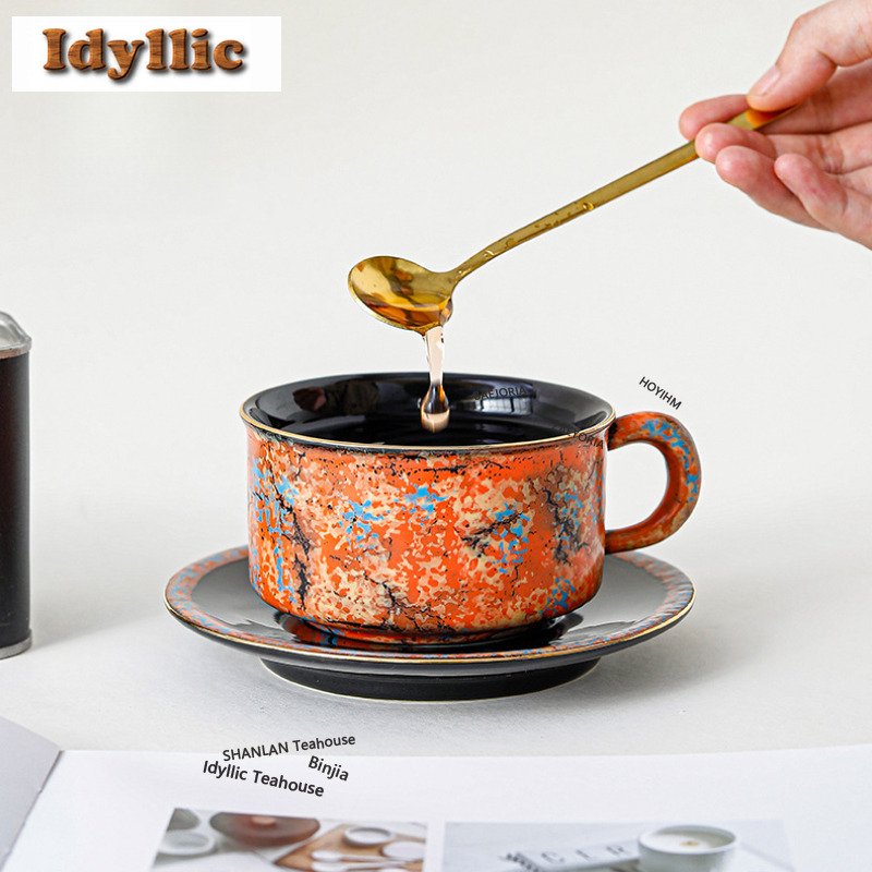 HOYIHM 250ml 바람에 흩날리는 잉크 유화 금색 - Draw Coffee And Tea 리뷰 및 가격