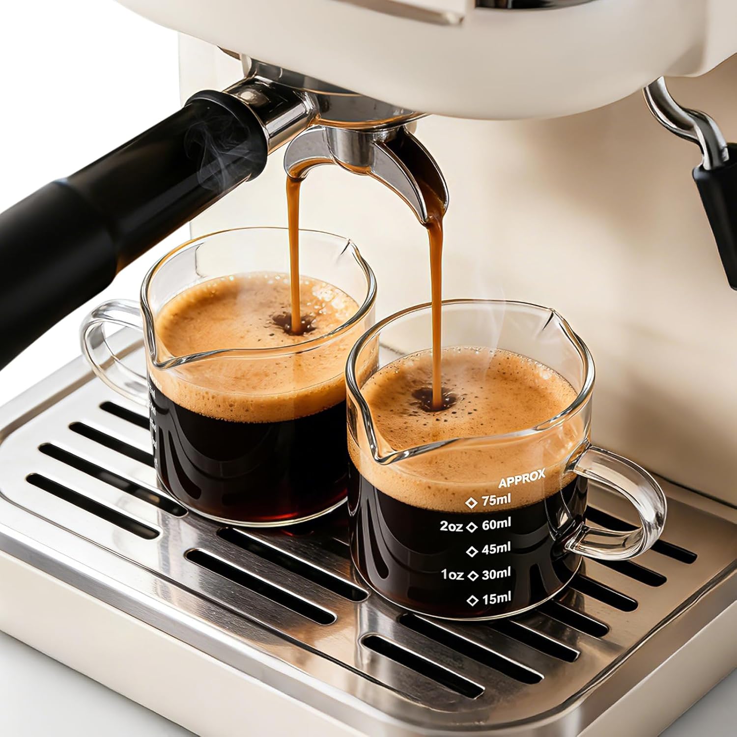 1/2개 에스프레소 컵 2.5oz 에스프레소 샷 글라스 - Coffee Bean Scale 리뷰 및 가격