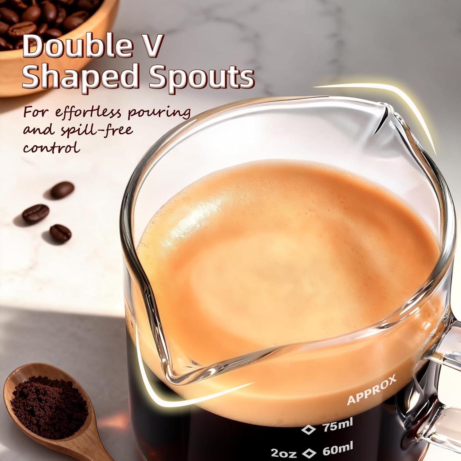 1/2개 에스프레소 컵 2.5oz 에스프레소 샷 글라스 - Coffee Bean Scale 리뷰 및 가격