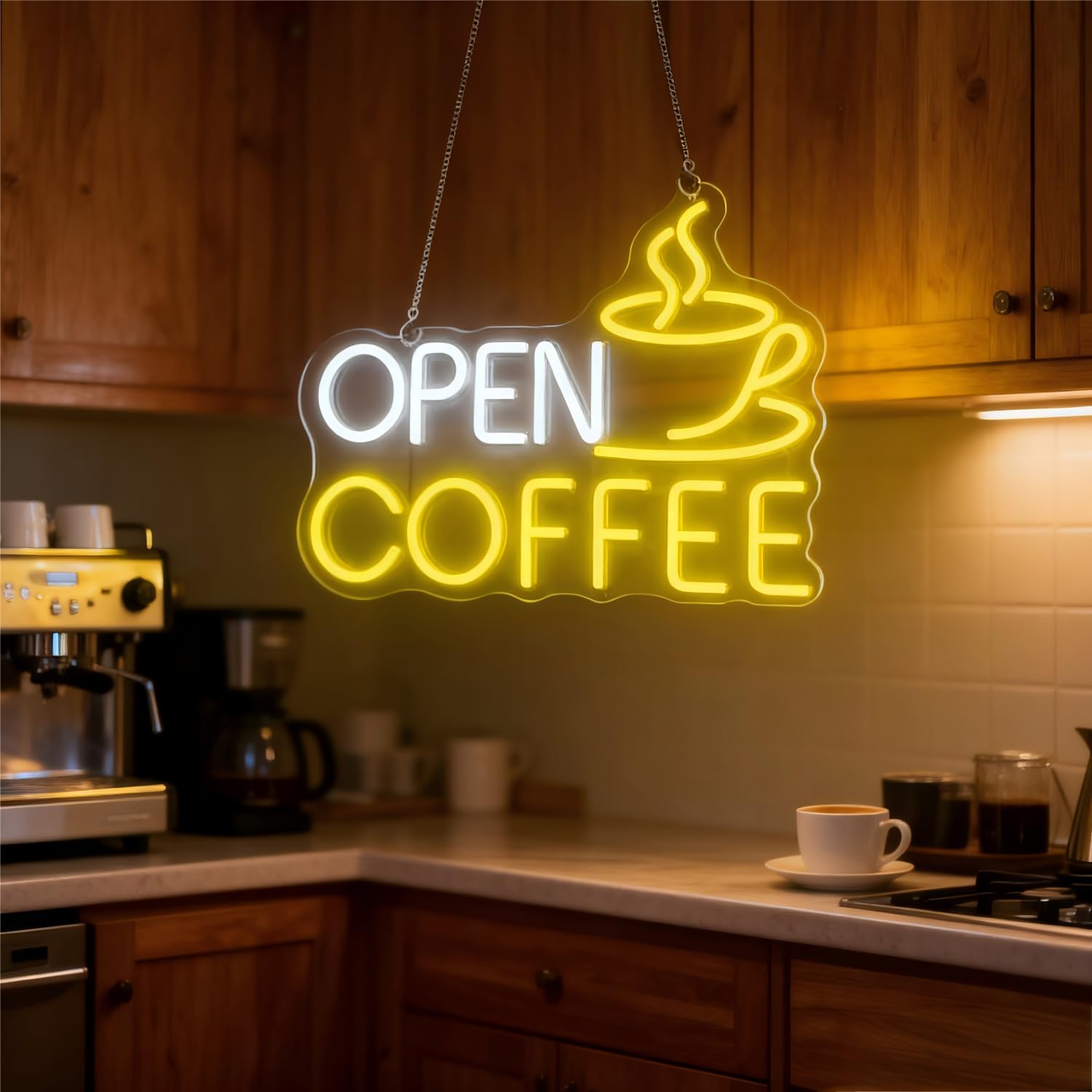 오픈 커피 LED 네온사인 USB 디밍 가능 LED 네 - Coffee Tea Neon Sign 리뷰 및 가격