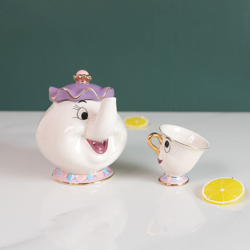 뜨거운 차 주전자 만화 미녀와 야수 커피 포트 머그컵  - Coffee Tea Pictures 리뷰 및 가격