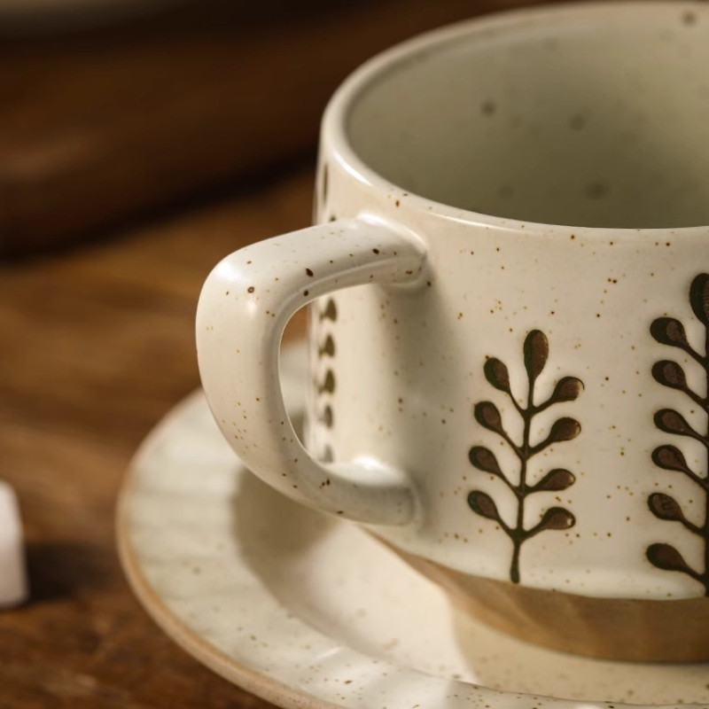 레트로 세라믹 컵 거친 도자기 작은 용량 커피 컵과 접 - Coffee Tea Pictures 리뷰 및 가격