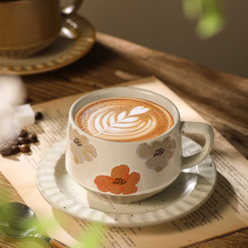레트로 세라믹 컵 거친 도자기 작은 용량 커피 컵과 접 - Coffee Tea Pictures 리뷰 및 가격