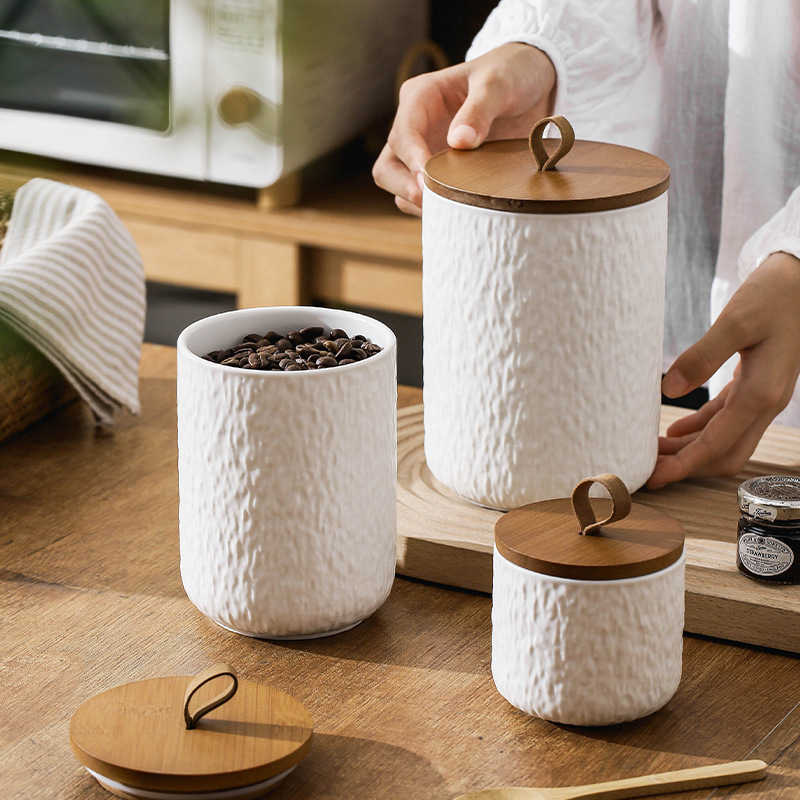 바위 패턴 세라믹 차 저장 용기 커피 설탕 곡물에 대한 - Canister Coffee Sugar Tea 리뷰 및 가격