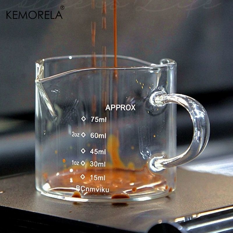 75/150ML 손잡이가 있는 유리 계량컵 에스프레소  - Coffee Bean Scale 리뷰 및 가격