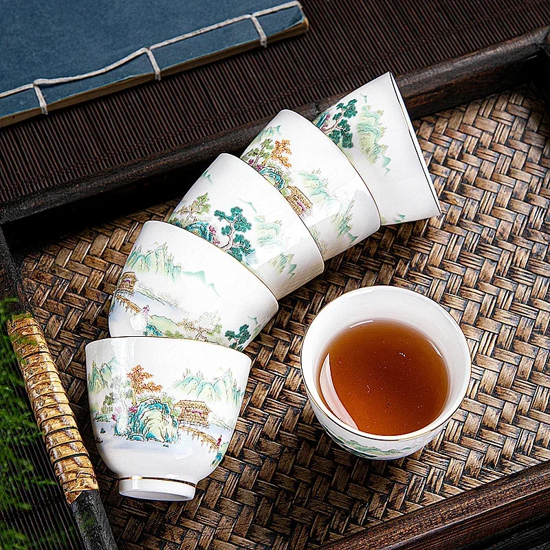 1pc 중국어 세라믹 찻잔 손으로 그린 ​​꽃과 새 차 - Coffee Tea Set Up 리뷰 및 가격