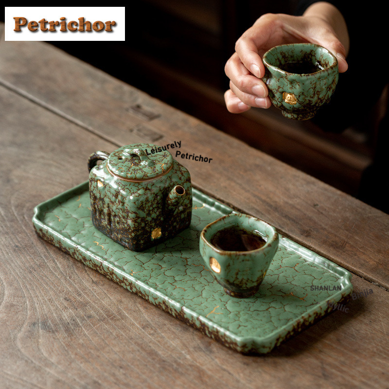 금색 도자기 티 트레이 애프터눈 티 디저트 플레이트 커 - Draw Coffee And Tea 리뷰 및 가격