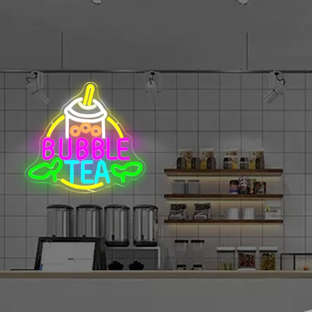 버블티 네온사인 USB 전원 공급 디밍 가능 밀크티 L - Coffee Tea Neon Sign 리뷰 및 가격