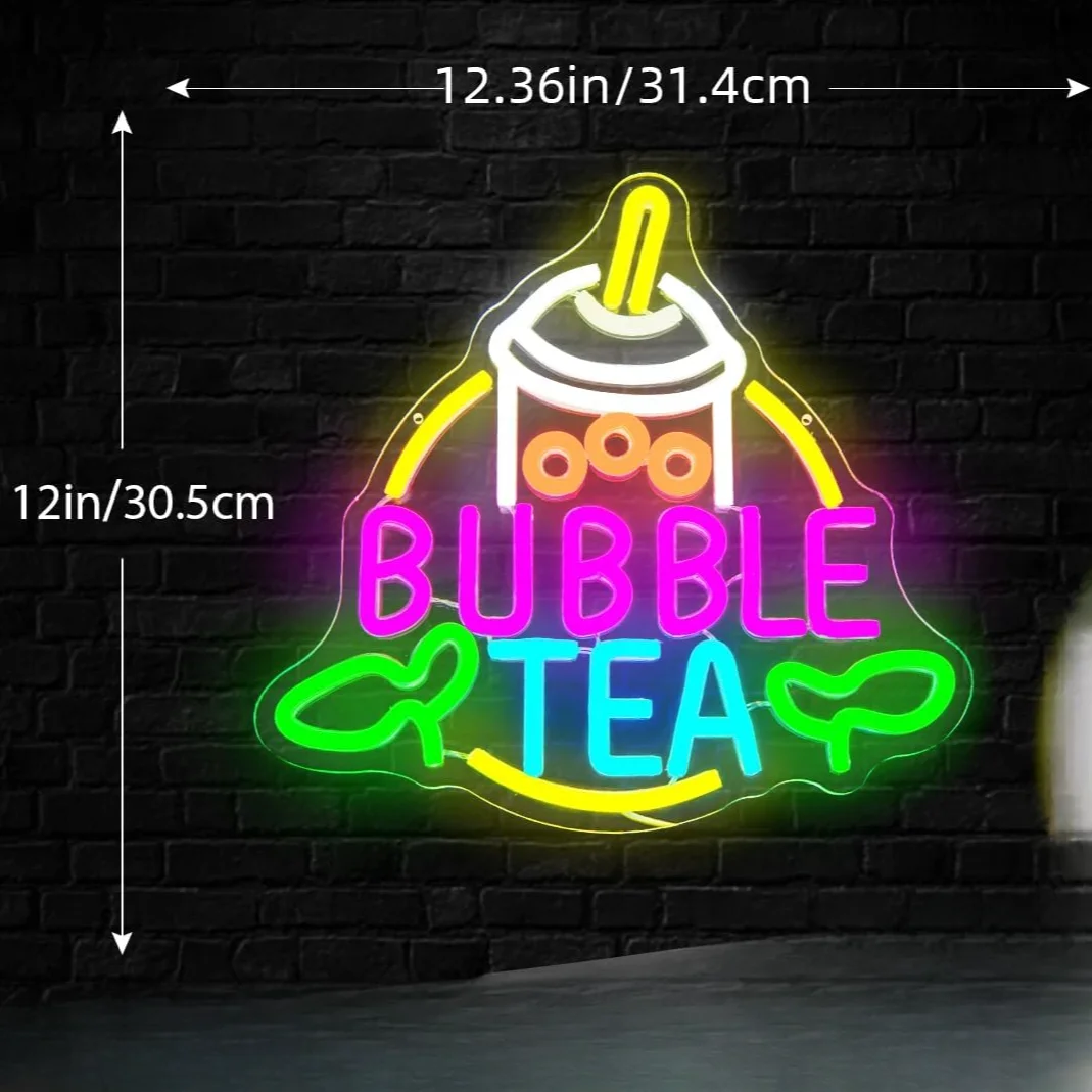 버블티 네온사인 USB 전원 공급 디밍 가능 밀크티 L - Coffee Tea Neon Sign 리뷰 및 가격