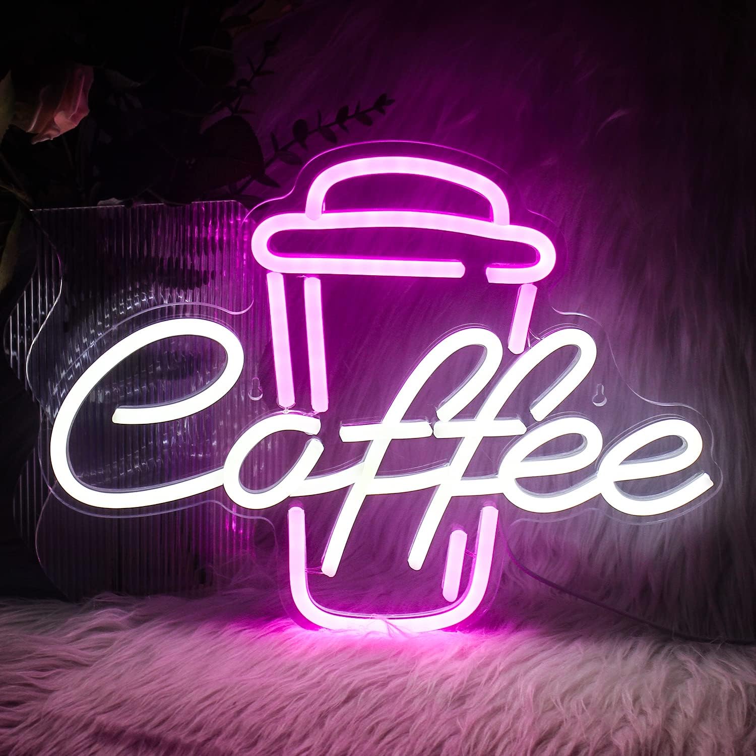 커피컵 핑크 화이트 네온사인 USB 디머블 아크릴 벽등 - Coffee Tea Neon Sign 리뷰 및 가격