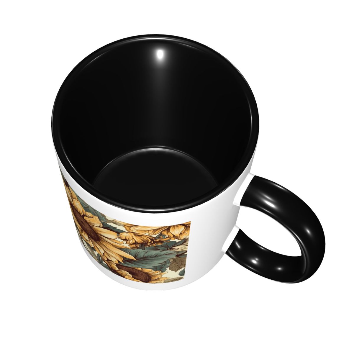 황금 해바라기 클러스터 빈티지 식물 그림 머그잔 재미있 - Draw Coffee And Tea 리뷰 및 가격
