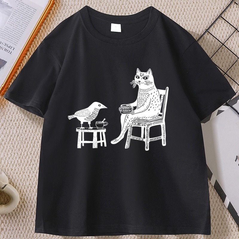 친구와 함께하는 커피와 차 그래픽 티셔츠 여성 재미있는 - Draw Coffee And Tea 리뷰 및 가격