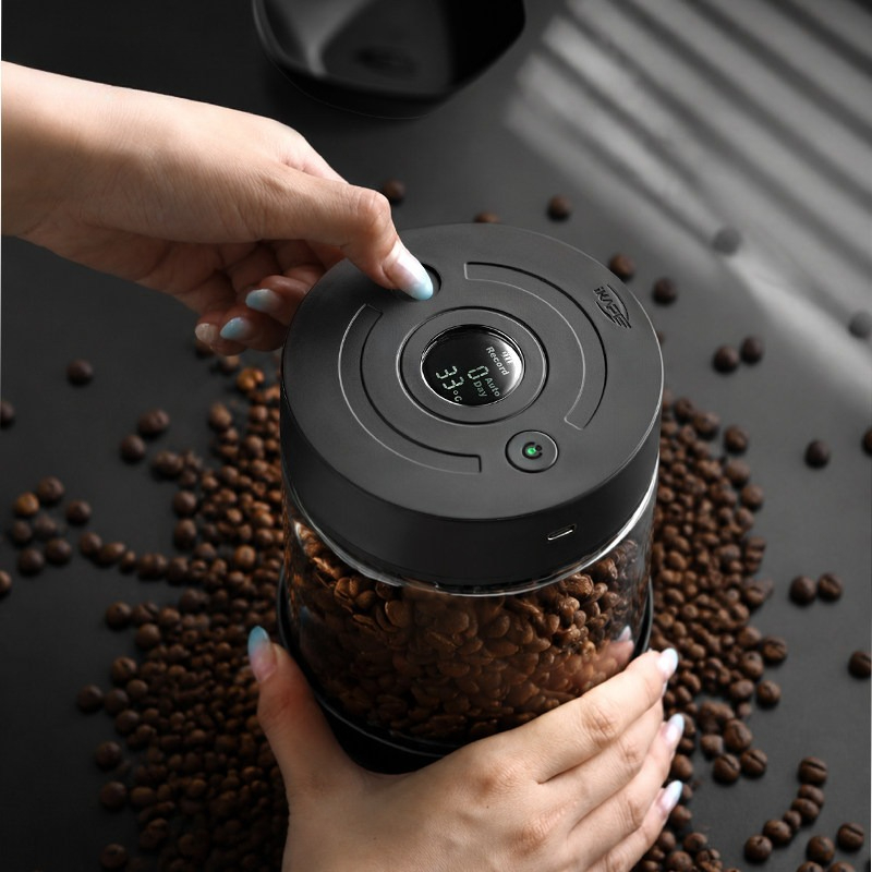 커피 원두 밀폐 용기, 디지털 디스플레이, 전기 진공  - Coffee Tea Bean 리뷰 및 가격