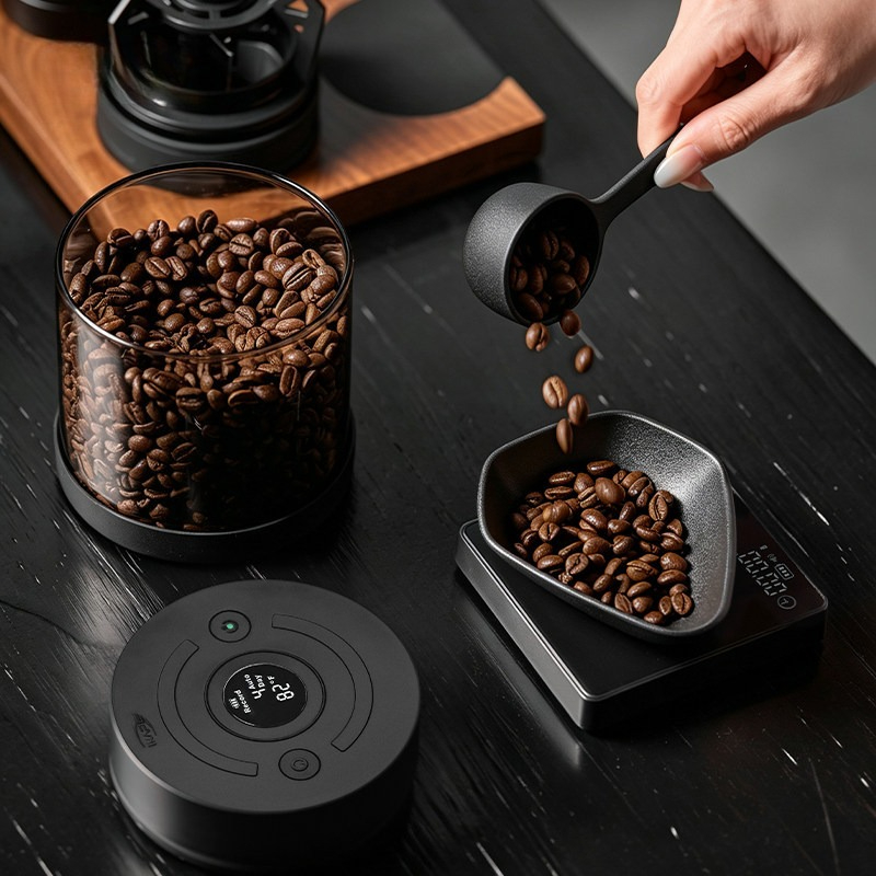 커피 원두 밀폐 용기, 디지털 디스플레이, 전기 진공  - Coffee Tea Bean 리뷰 및 가격