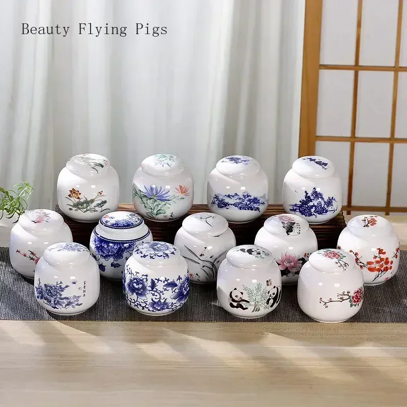세라믹 화이트 도자기 소형 스낵 밀봉 차 캔, 휴대용  - Coffee Tea Organizer 리뷰 및 가격